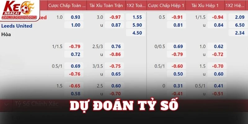 Dự đoán tỷ số
